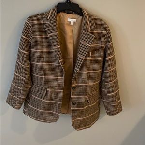 plaid blazer worn once, looks great with jeans